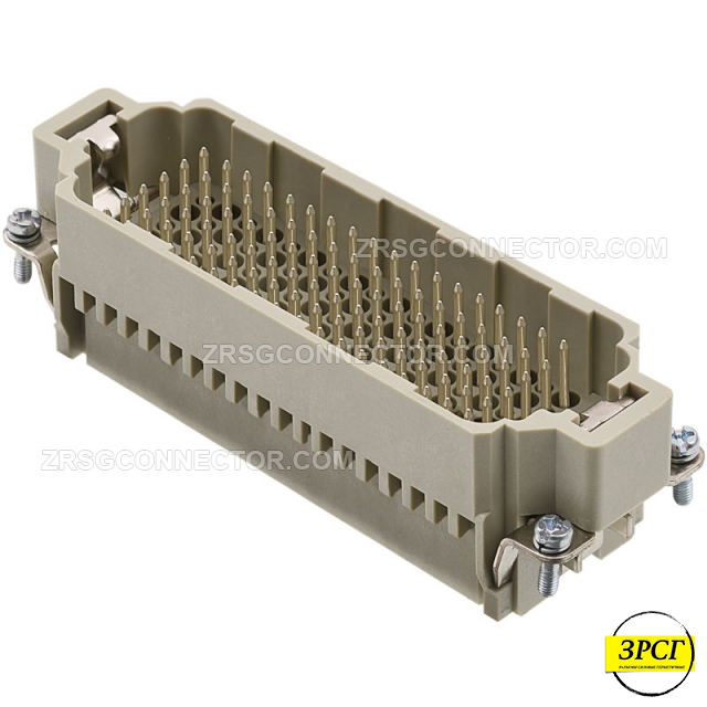 РСГМ-108-10-Р-Ш Разъем / вставка / папа / штекер, 108 Pin, винт. присоединение, 10 Ампер, 500 Вольт.